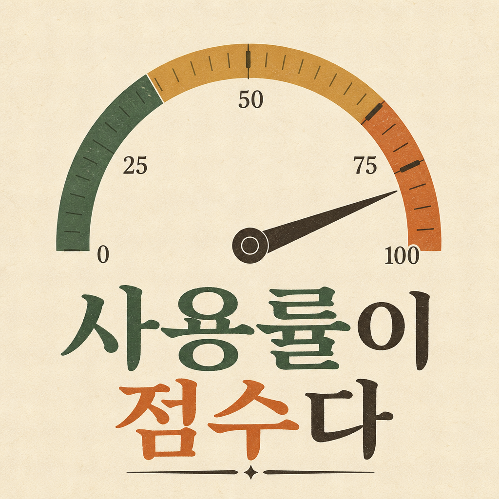 사용률이 점수다. 한도 사용률 게이지